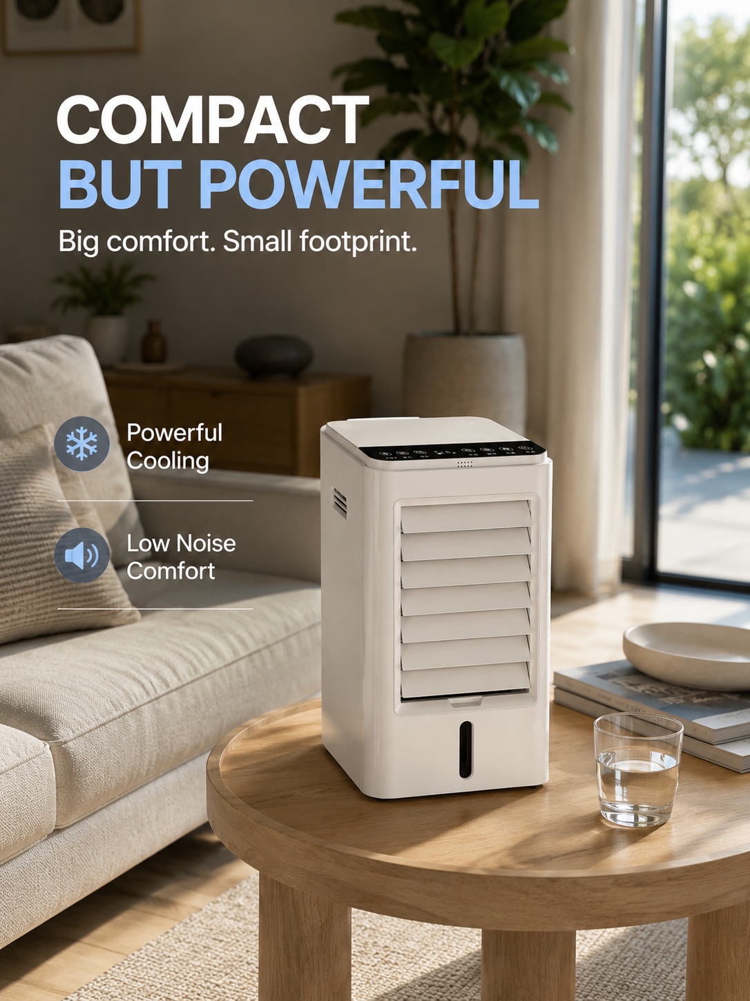 Compact Breeze Pro — Mini Bureau Airco USB Fluisterstil