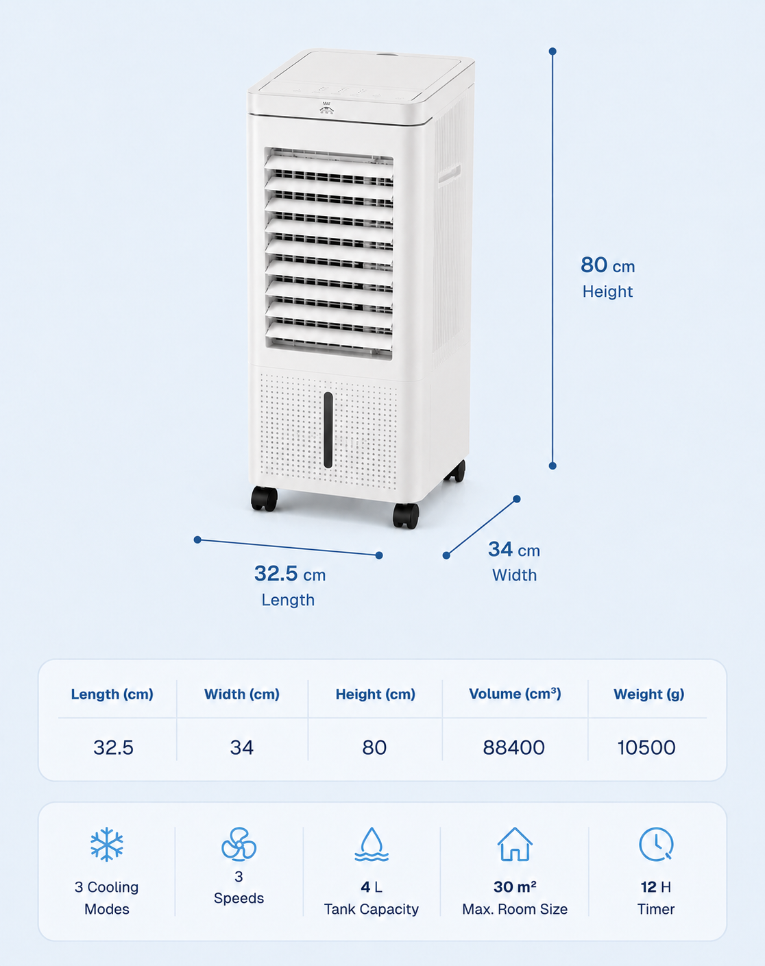 Compact & Zonder raam — Kamer + kantoor