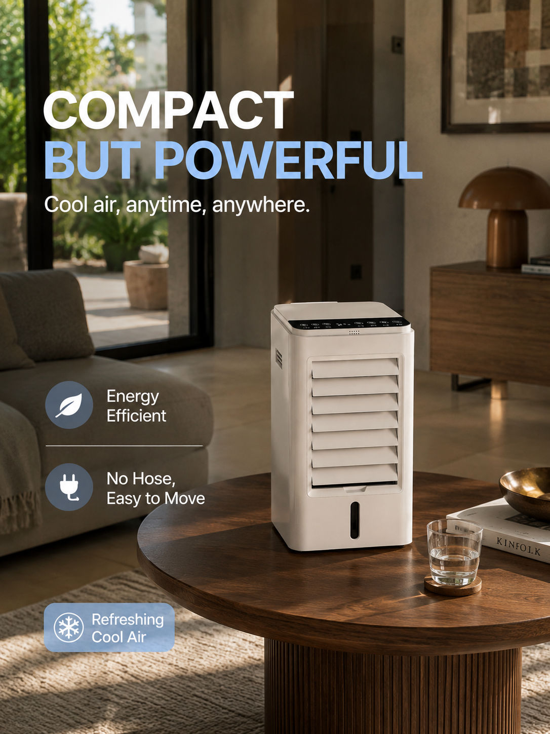 Compact Breeze Pro — Mini Bureau Airco USB Fluisterstil