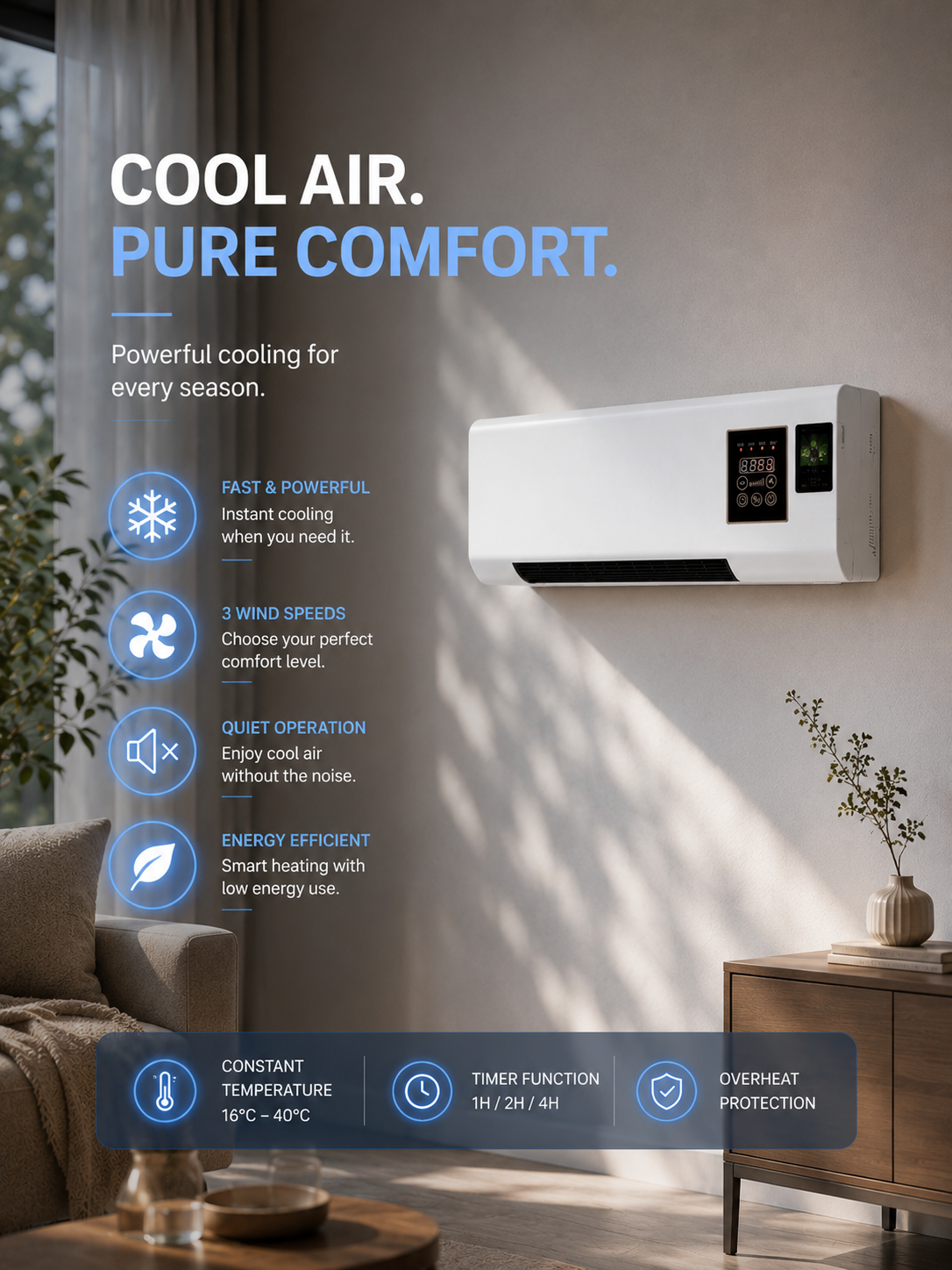 Wall Breeze Pro — Wand Airco Zonder Werkzaamheden Zelf te Plaatsen