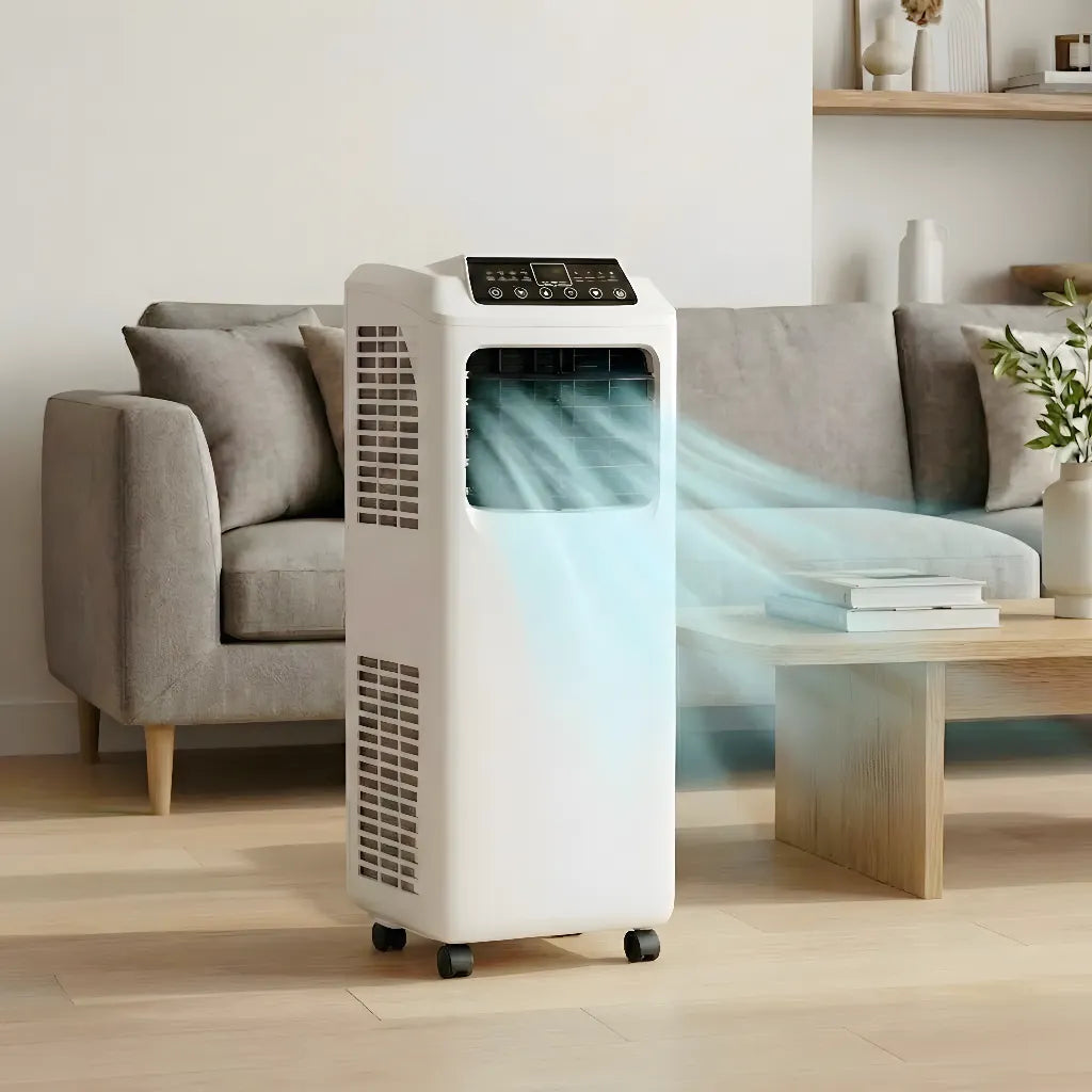 9000 BTU Portable Air Conditioner with Integrated Dehumidifier and Remote Control
