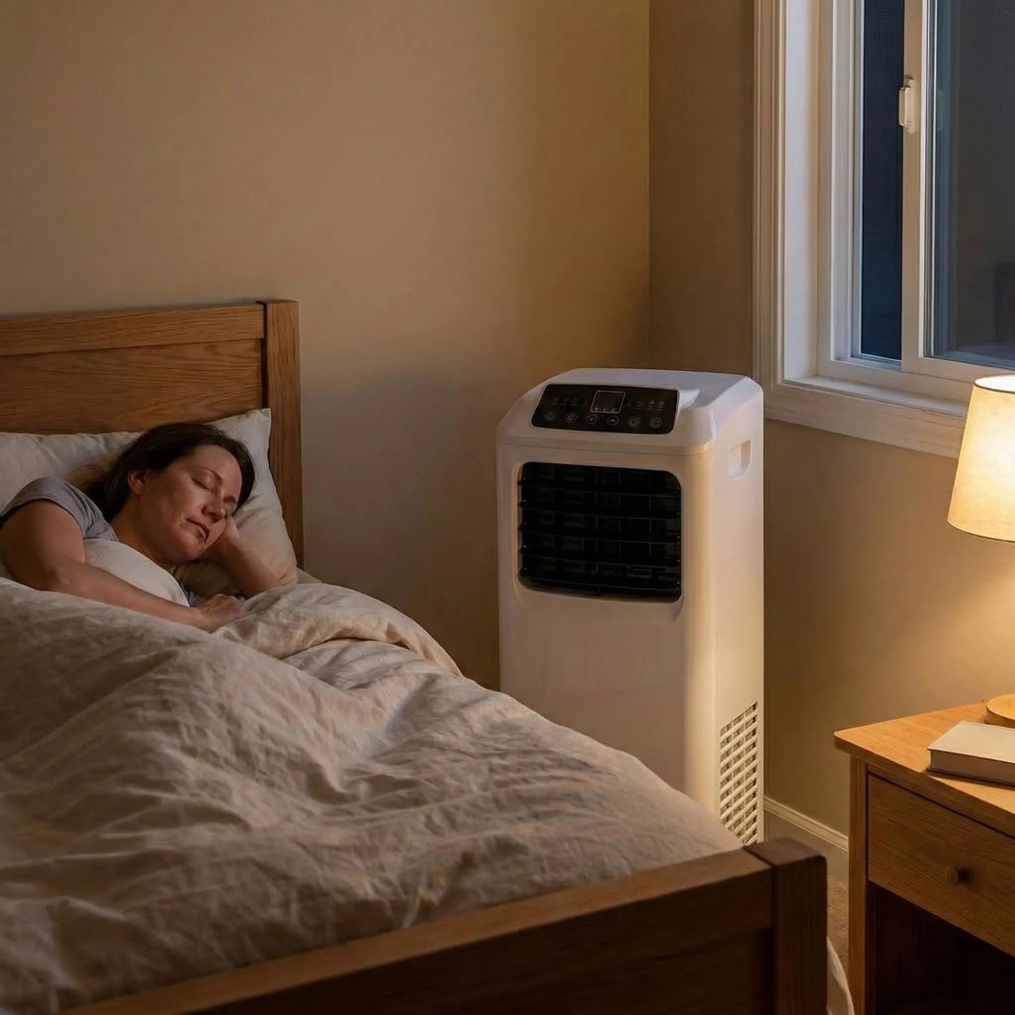9000 BTU Portable Air Conditioner with Integrated Dehumidifier and Remote Control