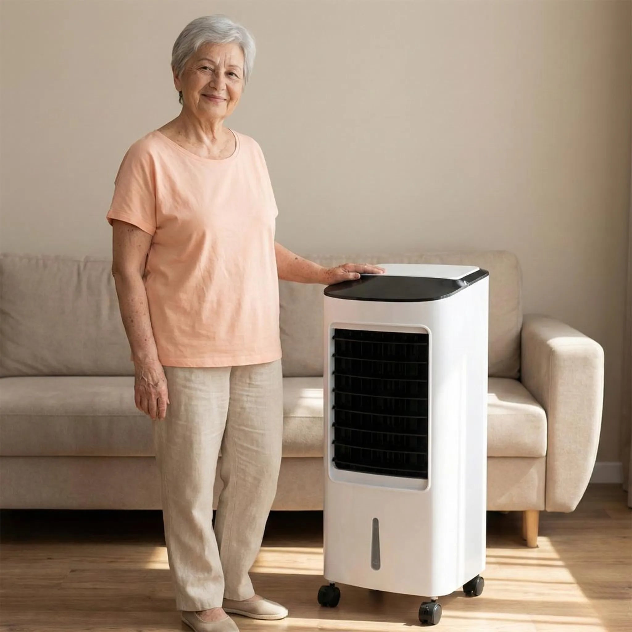 Compact Indoor Portable Air Conditioner - Windowless Stand-Up Cooling Unit