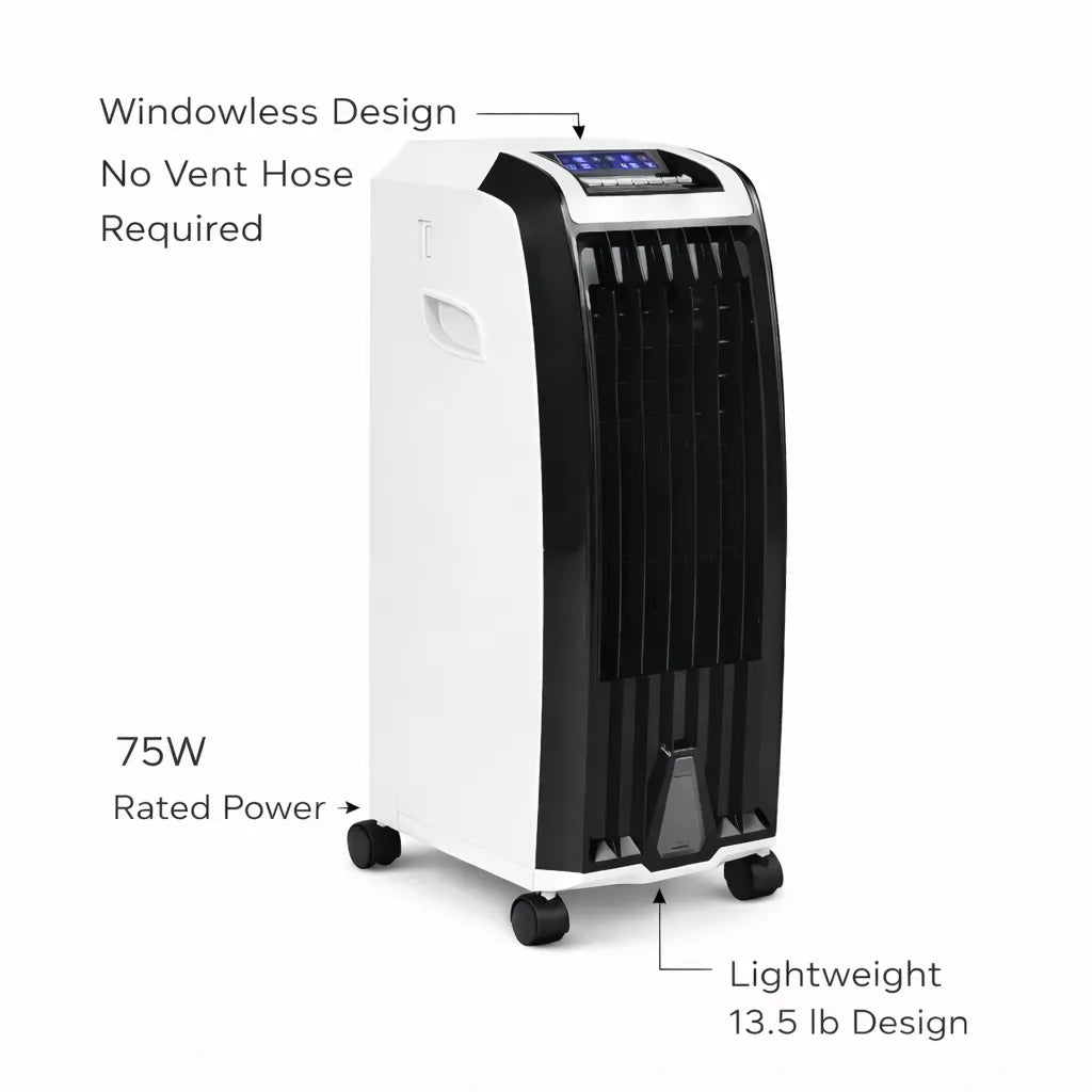 Compact Windowless Portable Air Conditioner for Bedroom, Home, and Office Use